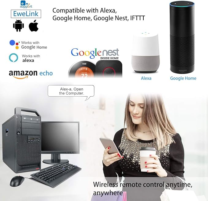 control computer with google home