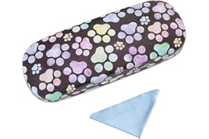 PERFECTSIGHT Hard Shell Eyeglasses Case, PU Leather Protective Glasses Case, Cute Eyeglass Case for Women Men Girls