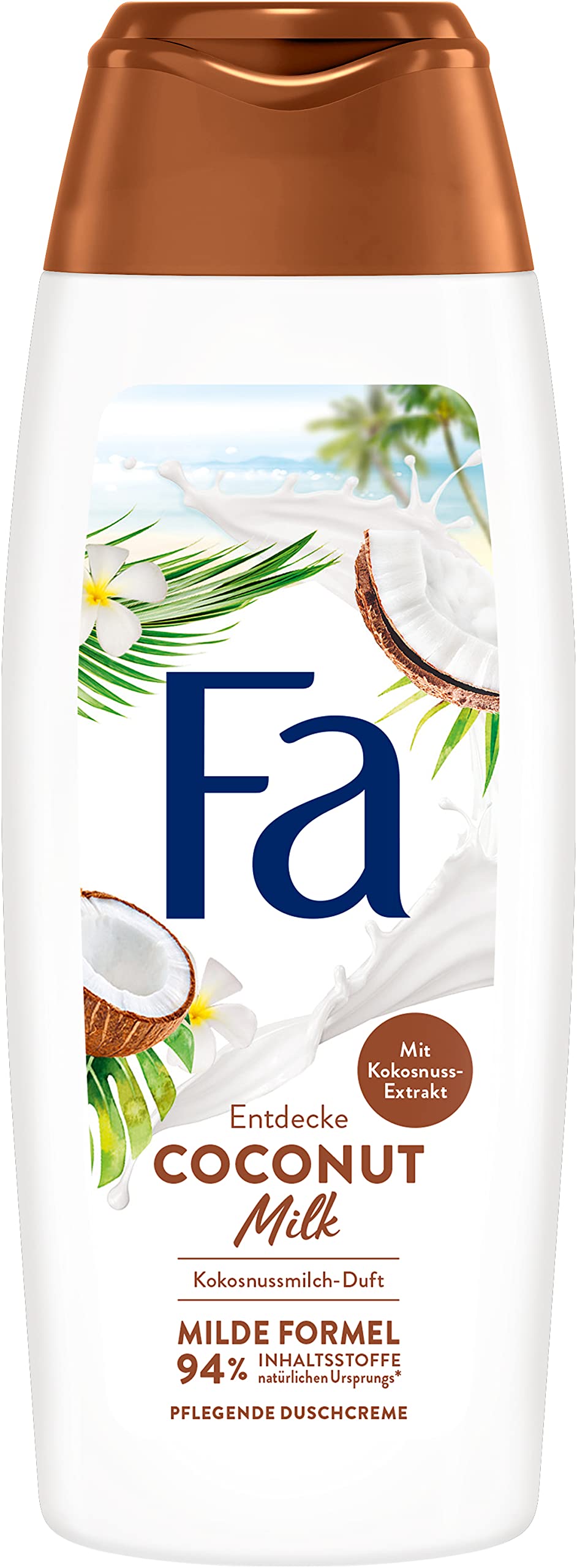 Fa Coconut Milk Nourishing Shower Cream with Natural Coconut Extract and Exotic Nourishing Fragrance of Coconut Milk 250ml