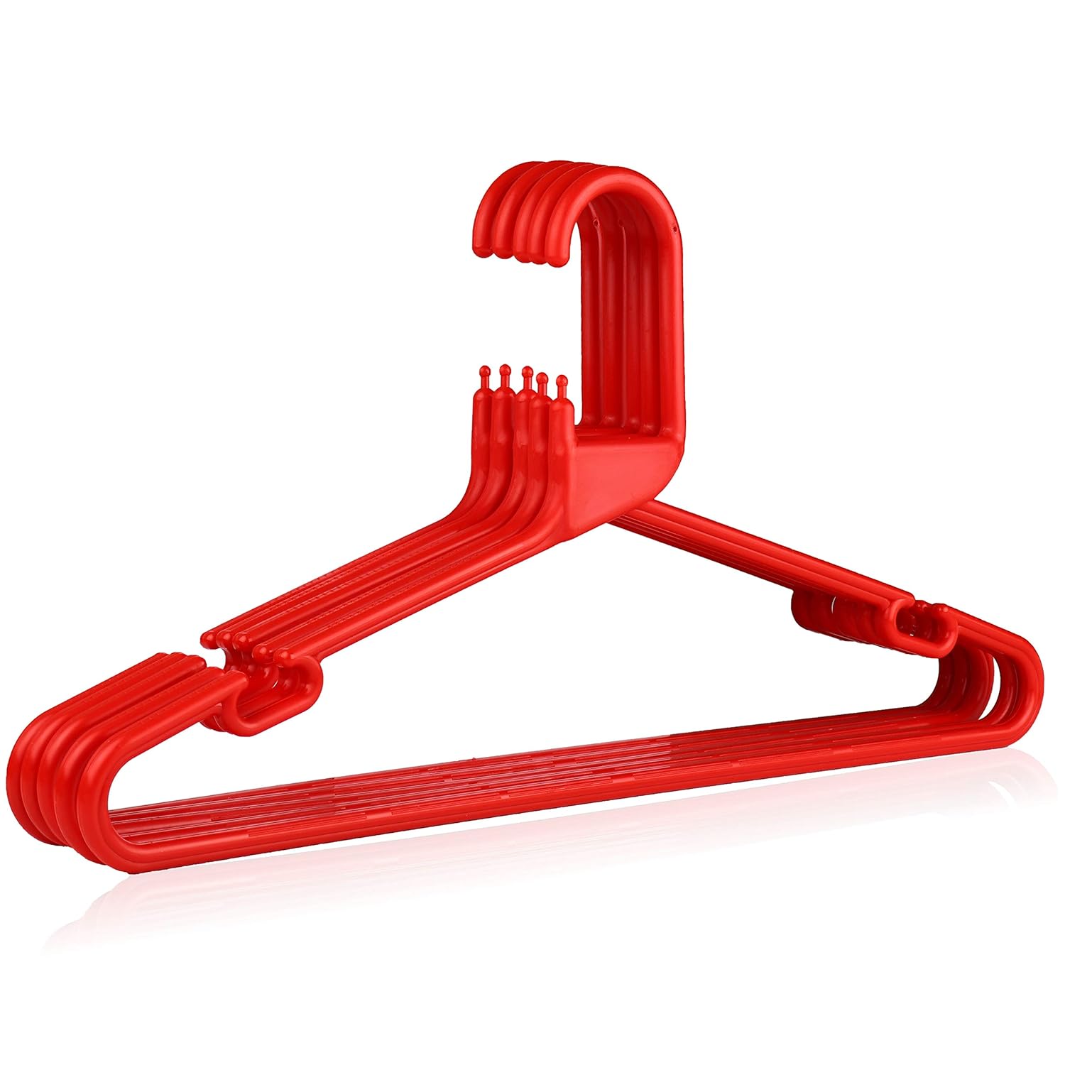 The Hanger Store 20 Red Strong Heavy Duty Plastic Coat Hangers Choose
