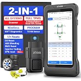 XTOOL TP500 TPMS Programming Tool, Full System OBD2 Scanner Diagnostic Tool | Activate Relearn 99% Sensors, Program TS100 Sensors 315/433MHz,17 Resets(Oil/EPB/ABS/SAS) Wireless Scan Tool Lifetime Updates