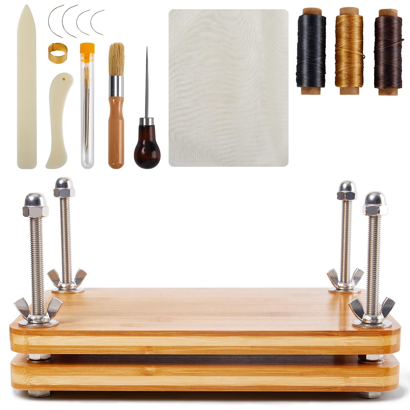 SYOSOF Book Press, Book Binding Press with 19Pcs