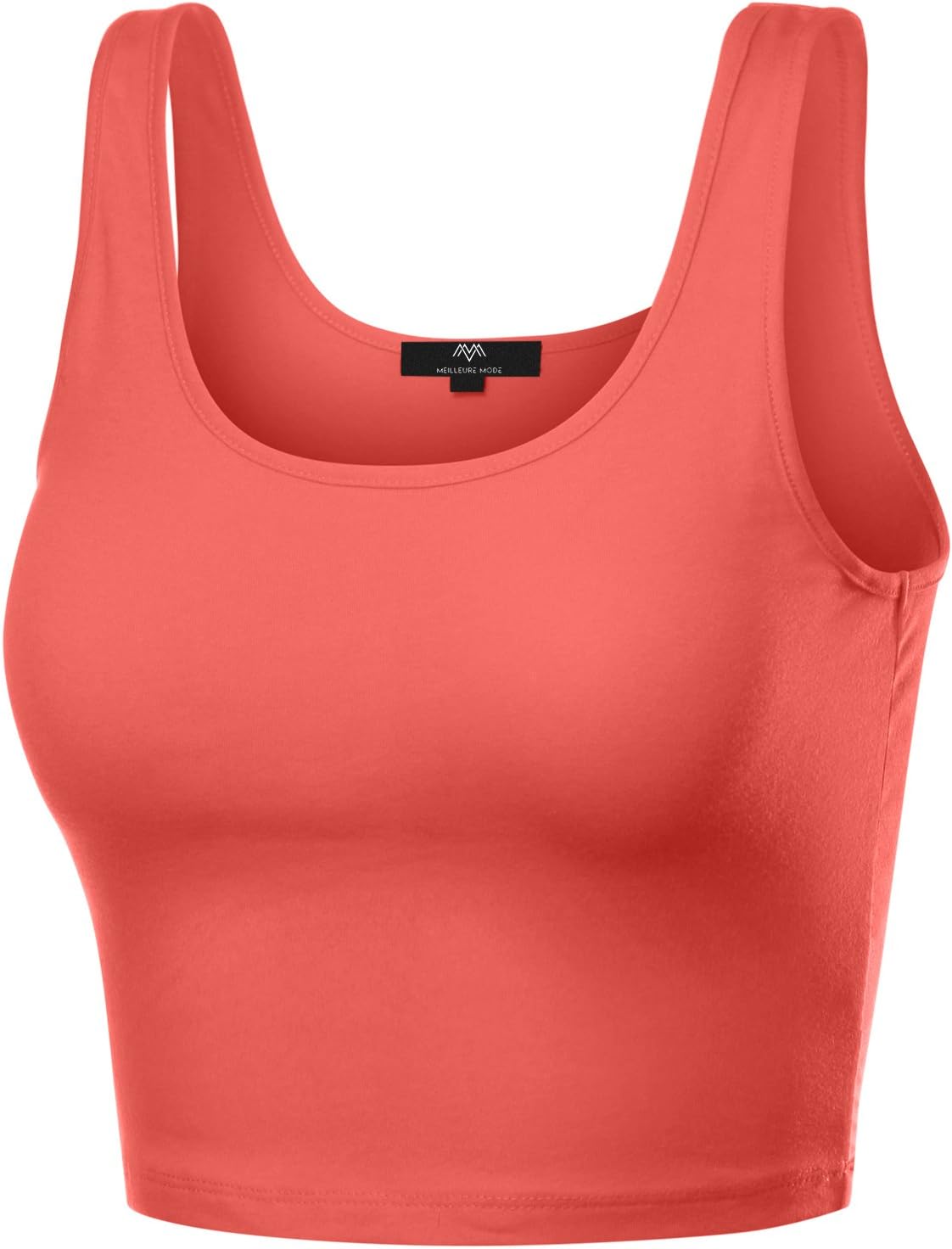 Meilleur Mode Women's Basic Cotton Racerback Tank Crop Tops