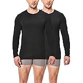 Comfneat Men's Thermal Long Sleeve Undershirts Lightweight Soft Base Layer Crew Neck