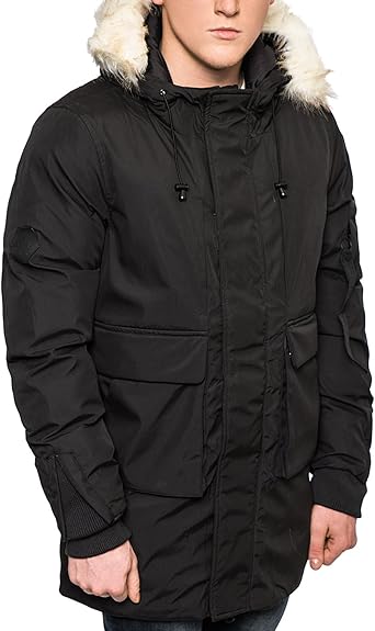 bellfield parka with faux fur hood