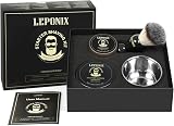 LEPONIX Shaving Kit for Men - Soap, Cream, Brush & Bowl Gift Set view 8