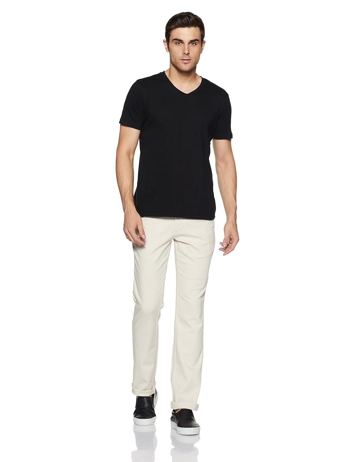 parx men's slim fit casual trousers