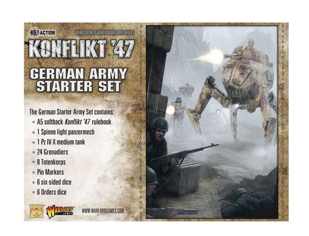 Konflikt '47 German Army Starter Set 1:56 Military Table Top Wargaming Plastic Model Kit 451510201