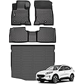 Jenofa-Floor Mats for 2020-2026 Ford Escape Hybrid All Weather Car Mats Cargo Mat Set Waterproof Durable Floor Liners Custom for Escape Hybrid Accessories 2025
