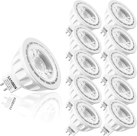 5w Led Mr16 Light Bulbs 12v 50w Halogen Replacement Gu5 3 Bi Pin Base Soft White 3000k Non Dimmable Pack Of 4 Amazon Com