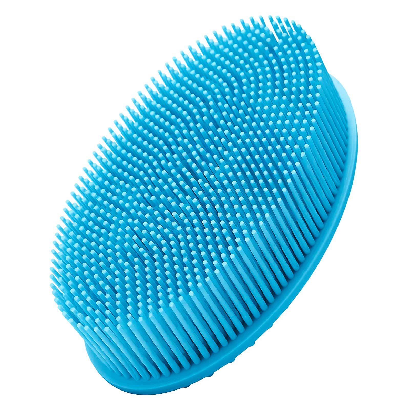 KTHZI Silicone Body Brush, Soft Body Scrubber Shower Brush Exfoliating Cleaning Brush, Comfortable Face Skin Massage Tool (Blue)