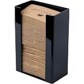 Inevibe Coffee Cup Sleeve Holder - Hot Drink Jacket Organizer Storage | Black Vertical Hot Collar Dispenser for Bulk Coffee Clutches at Home or Restaurant, Countertop or Wall Mount
