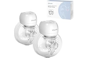 ANWIKE Hands Free Breast Pump 1508, Wearable Breastfeeding Pump,Ultra-Silent Wearable Breast Pump with LCD Display, 2 Modes & 9 Levels Rechargeable Wireless Portable Breast Pump with 21mm/24mm Flanges-White