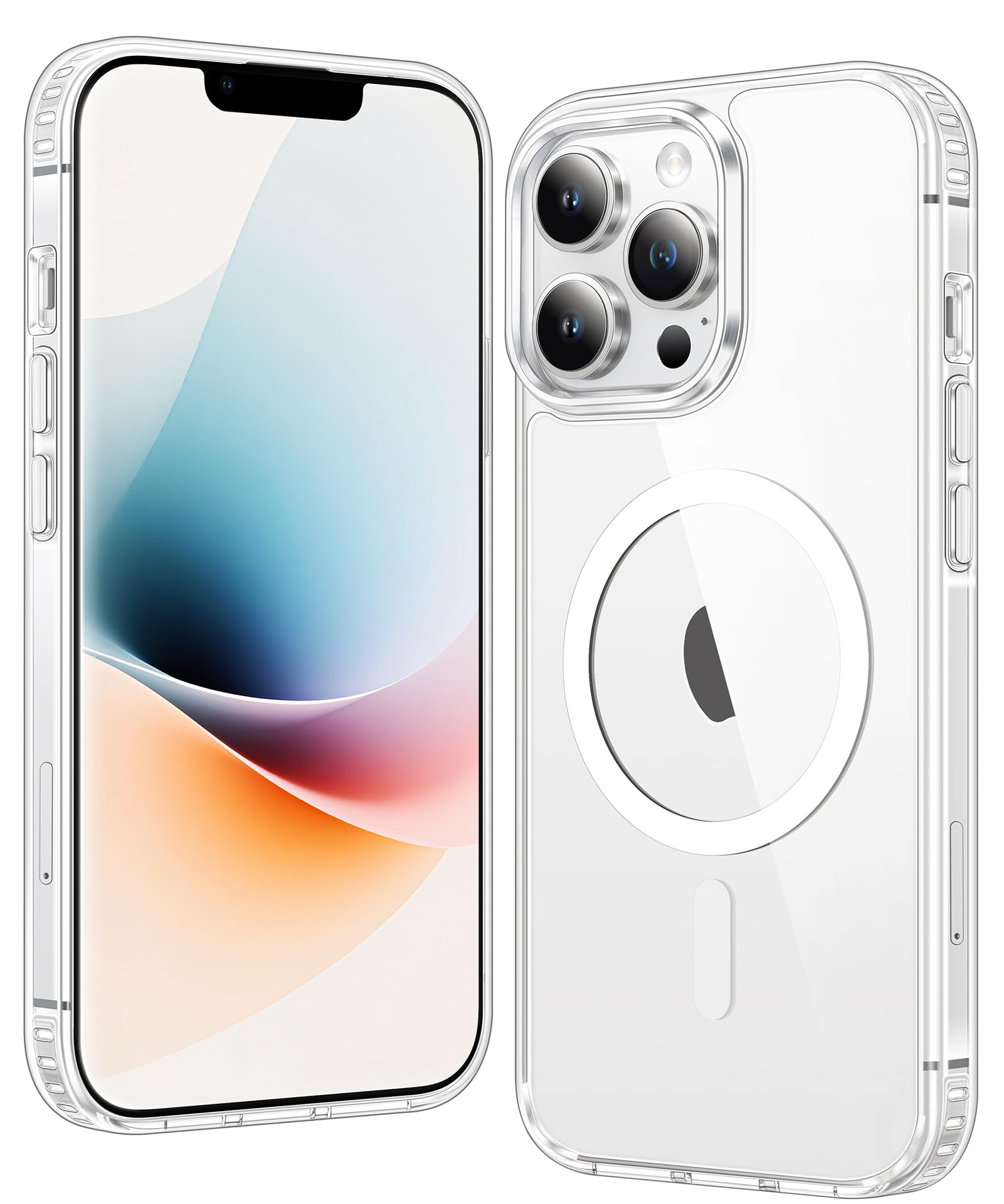 Photo 1 of FNTCASE for iPhone 13 Pro-Max Case: Strong Magnetic Anti-Yellowing Slim Clear Case | Military Grade Protective & Shockproof Drop Protection Thin Transparent Phone Cover