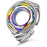 Kate Lynn "Rise From the Ashes Adjustable Phoenix Rings Made with Crystals from Austria, Packaged with Jewelry Box, Birthday Gift Christmas Gift for Women, Symbol of Luck and Renewal