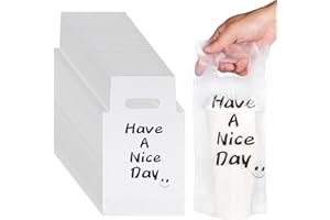 Elyfree 200pcs Drink Carrier for Delivery, Plastic Drink Packaging Bags Single Cup for Delivery, Take Out/Drink Cups/Beverage/Coffee/Tea/Juice