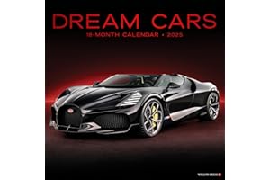Dream Cars 2025 12" x 12" Wall Calendar (Foil Stamped Cover)