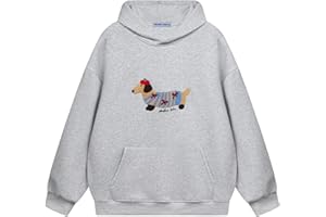 Aelfric Eden Cartoon Dog Hoodie Couple Hooded Sweatshirt Long Sleeve Pullover Oversized Hoodies 2025 Outfits