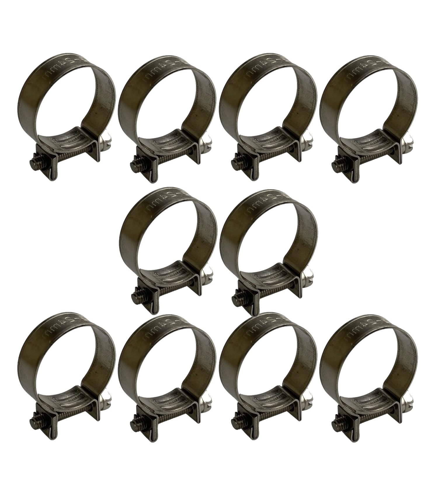 Boltza® Stainless Steel SS304 Mini Fuel Hose Line Pipe Clips x10 (20-22mm)