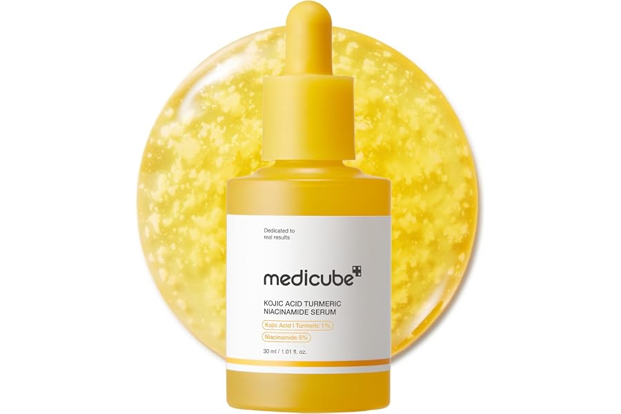 medicube Kojic Acid Turmeric Clarifying & Balancing Capsule Serum for Troubled Skin | Soothing & Brightening Facial Serum | N