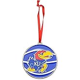 Kansas Jayhawks Basketball Metal Christmas Ornament