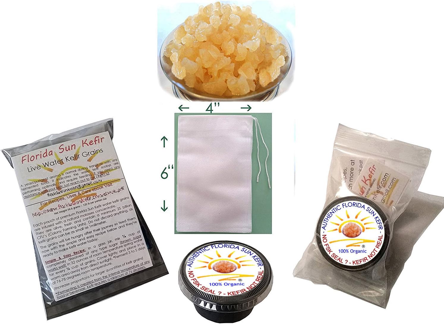 Amazon Com 4 Tablespoons Snowberry Organic Water Kefir Grains Everything Else