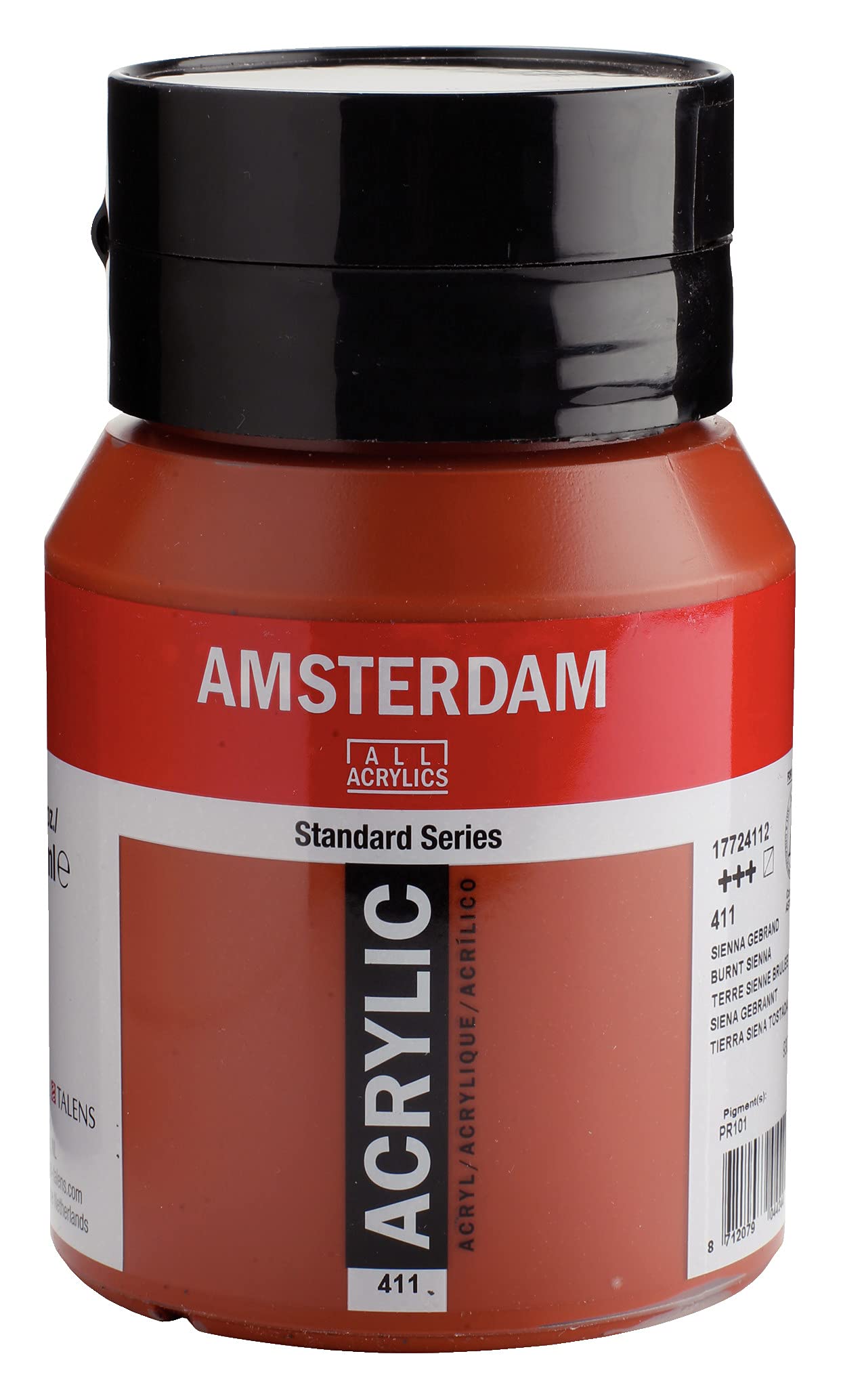Amsterdam Standard Series Acrylic Jar 500 ml Burnt Sienna 411 (17724112)