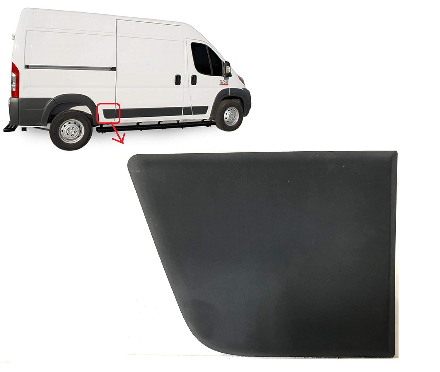 TexaseParts Fits Ram Promaster Side Body Molding Trim Right Rear