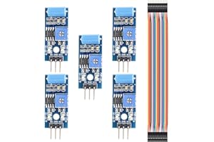 DAOKI 5PACK Vibration Sensor Module SW-420 Motion Alarm Switch Detector Electronic DIY Kit for Arduino with Dupont Cable