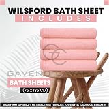 GC Gaveno Cavailia Large Bath Towels 4 Pack 75x135 cm 450 GSM Blush Pink view 3