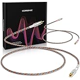 UCINNOVATE High-end HiFi RCA Cable, 2X RCA Audio Cable 1m / 3.28Ft Stereo Cable RCA Male to Male with Gold-Plated Connectors,