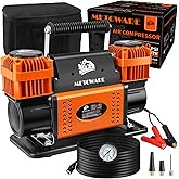 METOWARE Offroad Air Compressor, 12 V Portable Air Pump with 10.6 CFM, Dual Cylinder Tire Inflator for Car Heavy Duty, Max 150PSI for 4 × 4 SUV Vehicle RV ATV Truck