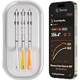 CHEF iQ Sense | Smart Wireless Meat Thermometer | 3 Ultra-Thin Probes | WiFi Unlimited Range | 1000°F Heat Safe | 5 Sensors |