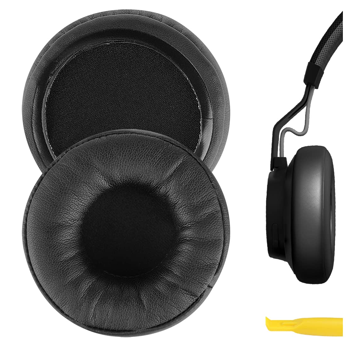 Geekria Replacement Ear Pads for Jabra Move / 25h Wireless/Plantronics BackBeat FIT 505 500 On-Ear Bluetooth Headphones, Ear Cushions (Black)