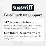 susswiff Black Stainless Steel Toilet Roll Holder with Shelf, Rustproof view 7