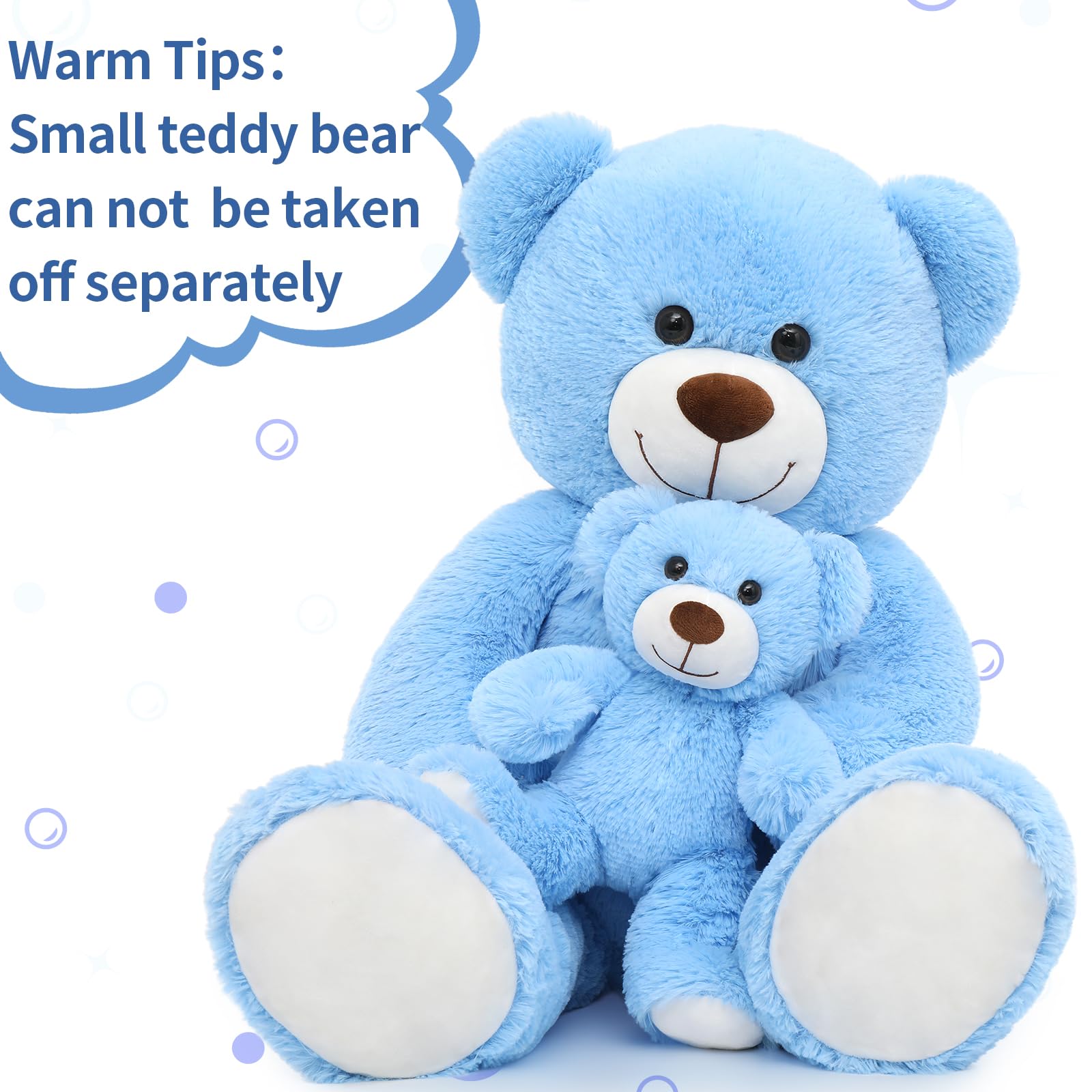 MorisMos großer Teddybär 100cm mit kleinbär, weich Teddybär groß XXL, Riesen Teddys XXL Kuscheltier für Freund Mann Männer 2