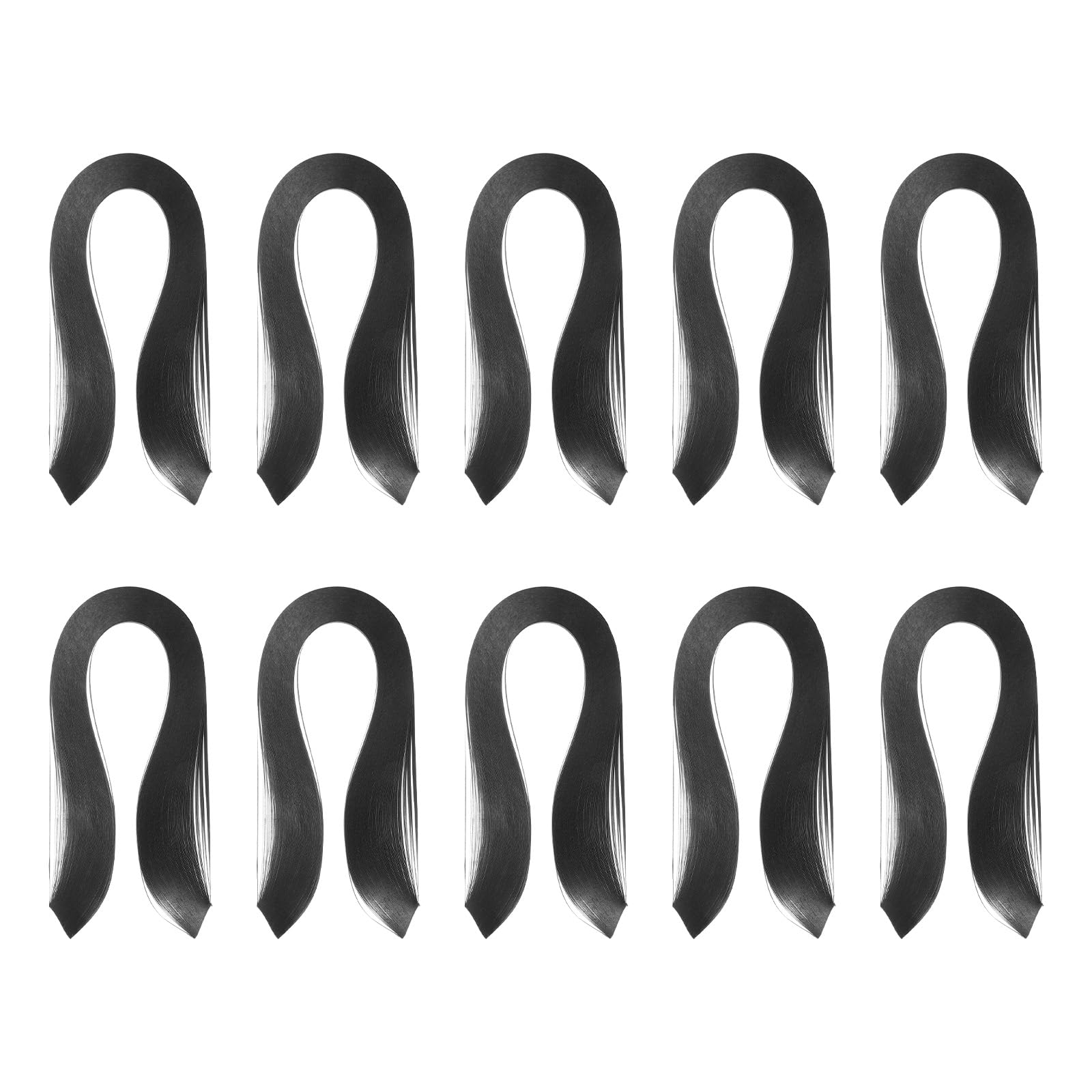 PATIKIL 1200pcs Quilling Strips Paper 1/8"(3mm) 39cm Origami Paper Quilling Strip for Art DIY Hand Craft Christmas, Black