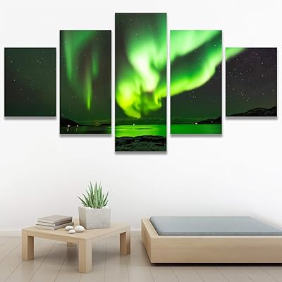 SIGNWIN 5 Panel Canvas Wall Art Astronomy &...