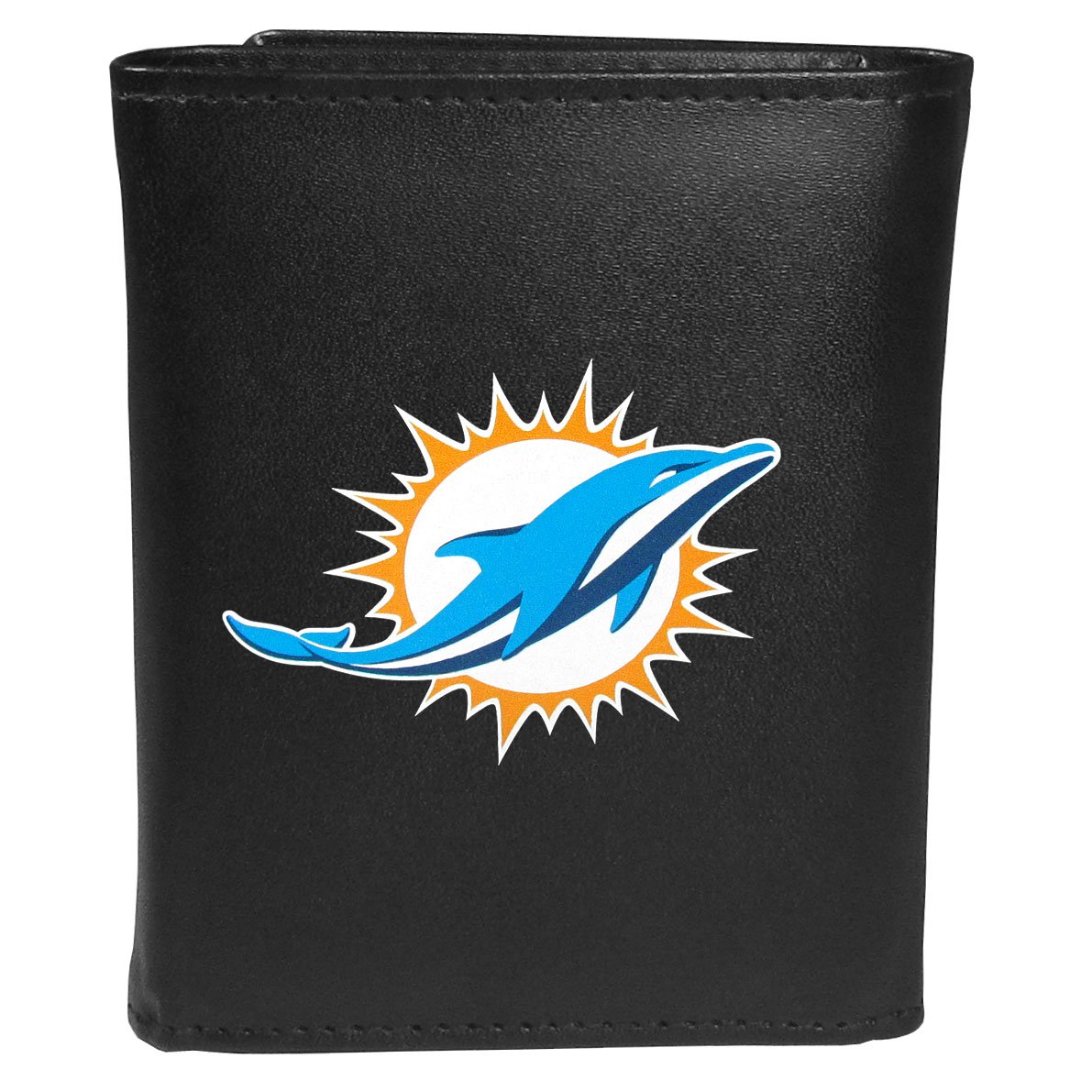 Siskiyou Sports NFL Miami Dolphins Tri-fold Wallet Large Logo, Black