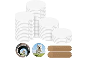 PHEPETROLL 50 PCS Sublimation Car Coasters Blanks Ceramic Tiles Bulk, 2.6 IN Ceramic Car Coasters with Finger Notch for Easy Removal 50 Cork Sticker Back, Round Coaster Sublimation for Heat Transfer DIY Painting