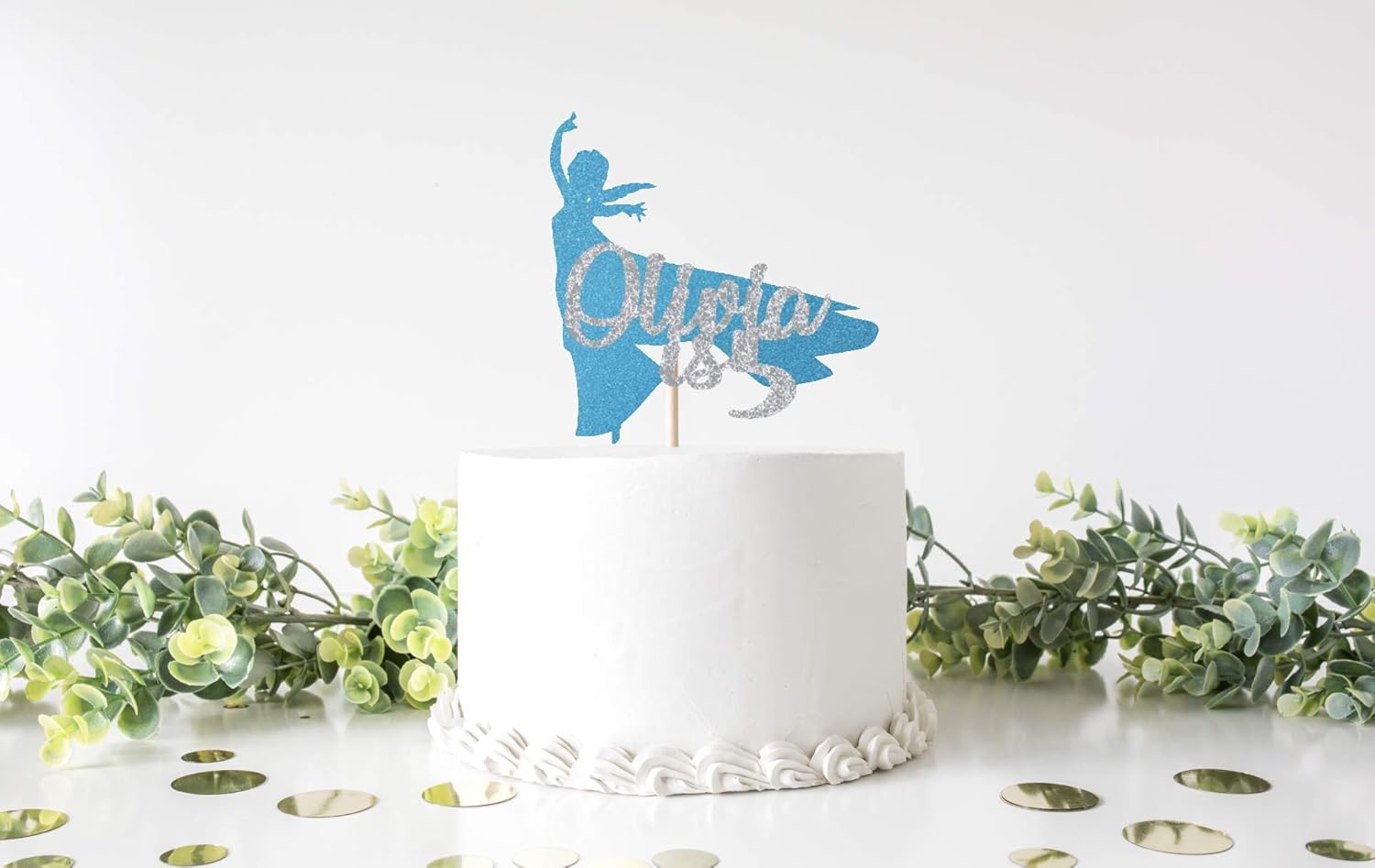 Elsa Frozen Birthday Cake Topper Princess Birthday Girl Custom
