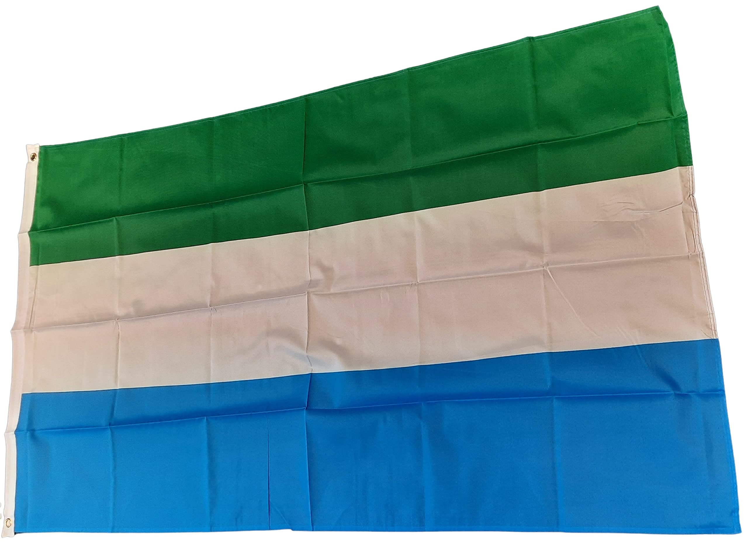 NWFlags Sierra Leone Flag 5ft x 3ft 75d Premium Polyester Suitable For Flagpoles | Strong Polyester 5x3 foot material flag with Eyelets