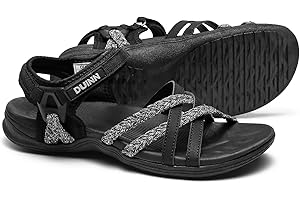 UBFEN Womens Hiking Comfort Sport Sandals Beach Vacation Camping Casual Sport Sandals with Adjustable Straps and Arch Support