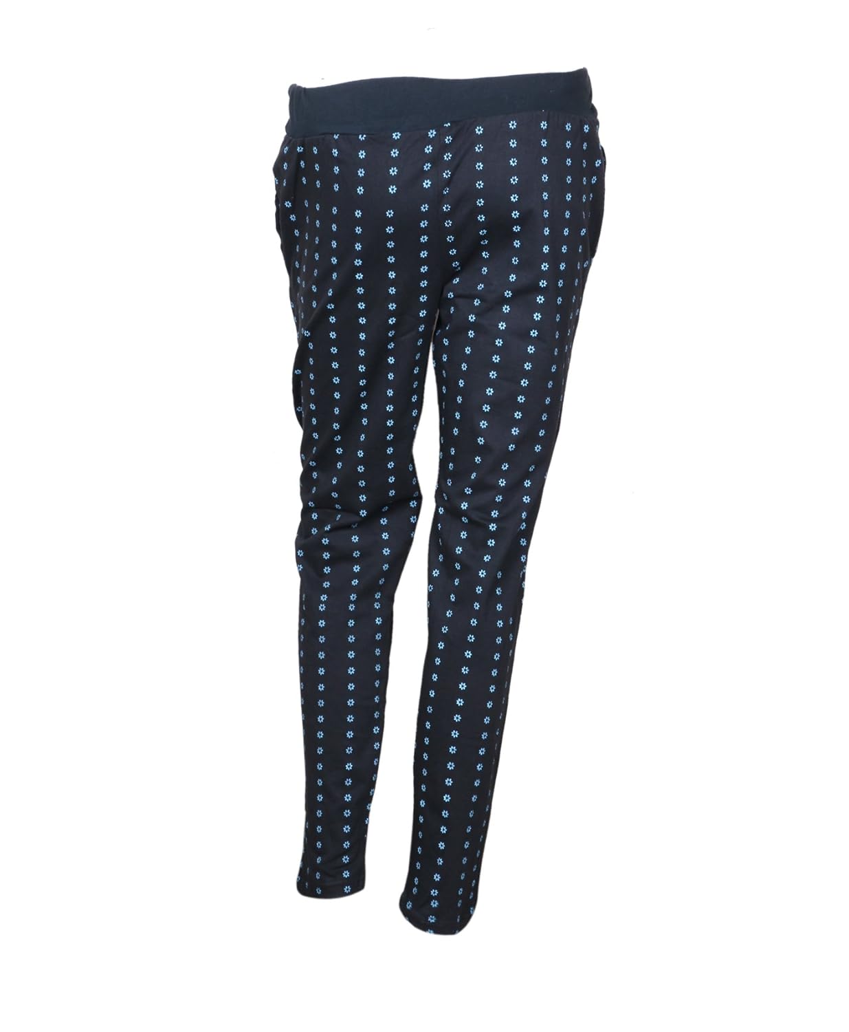 indistar women black printed lower/track pants
