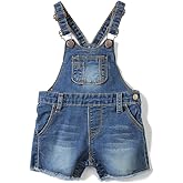 KIDSCOOL SPACE Baby Boy Girl Jean Shorts,Toddler Denim Cute Summer Shortalls