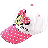 Disney Minnie Mouse Kids Baseball Cap, Adjustable Hat with 3D Bow for Girls, Age 4-7 Years, Polka Dot