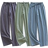 STMAHER Men's Pajama Pants Cotton Pjs Bottoms Lightweight Pajama Bottoms Woven Knit Pants With Pocket