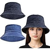2 Packs Bucket Hat for Women Unisex Summer Outdoor Cap Travel Beach Sun Hat Plain Colors for Women