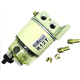 ConPus R12T Fuel Filter Water Separator 120AT NPT ZG1/4-19 Fitting Complete Combo Filter For Automotive Racor R12T 10 Micron 