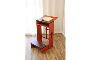 SHIWAGIN Prayer Bench Stool Table Chair Padded Kneeler Shelf Folding Wooden Church